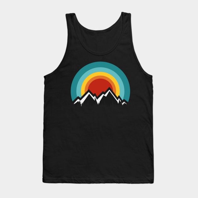 Mountains Retro Tank Top by Polahcrea